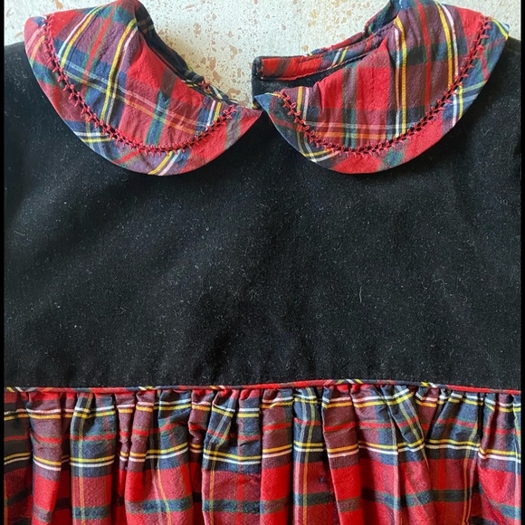 NWOT Luli & Me Velvet and Plaid Dress 24M - Picture 3 of 9